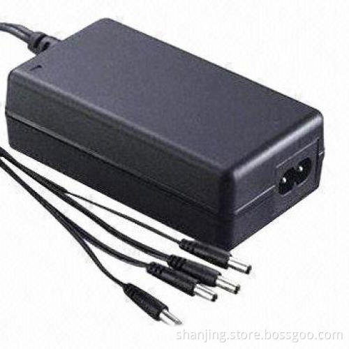 Waterproof CCTV camera power supply interchangeable 60 Watts AC/DC embedded DVR adapter
